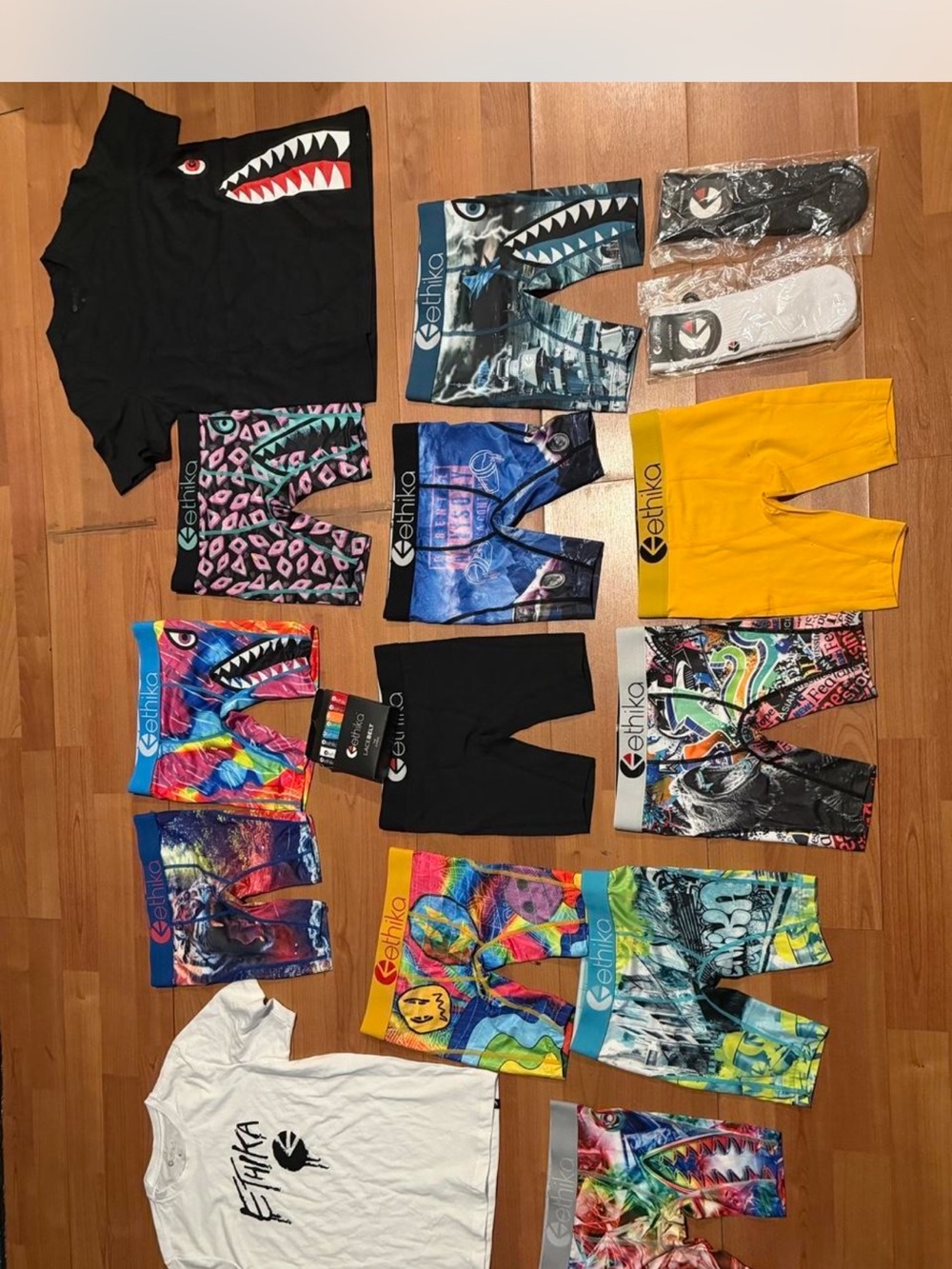 ethika Kids Multicolor Graphic Boxer Briefs and Shirts Assortment